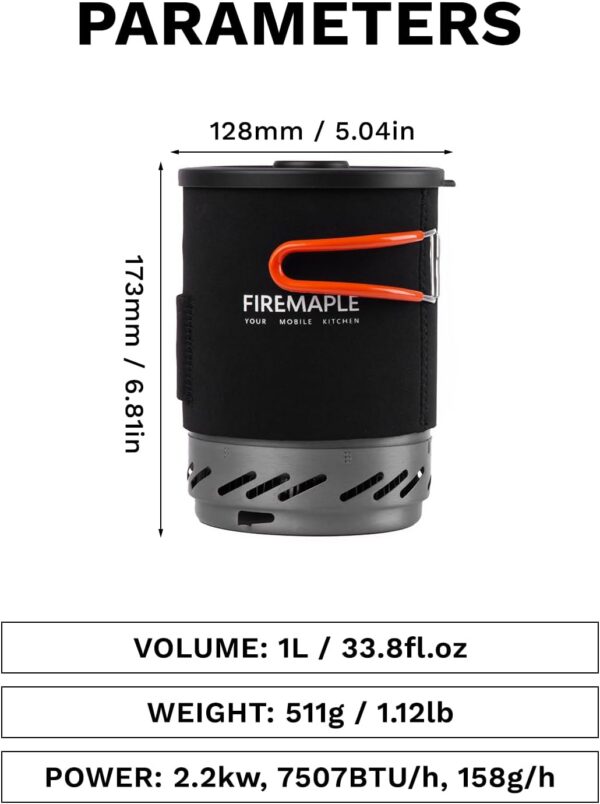 3141067821a4ec00 Fire-Maple "Fixed Star 1" Backpacking and Camping Stove System | Outdoor Propane Cooking Gear | Portable Pot/Jet Burner Set | Ideal for Hiking, Trekking, Fishing, Hunting Trips and Emergency Use