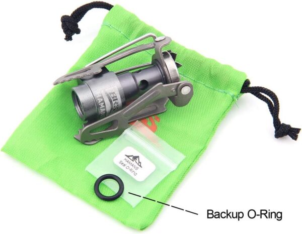 Hamans BRS BRS-3000T Ultraleichter Titan Campingkocher für Rucksacktouren (25 g) mit 1 zusätzlichen O-Ring