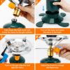 Camping Stove Propane, Portable Backpacking Cooker with Single Burner, Adjustable Flame, Foldable Base, Camp Stove Kit for Outdoor Cooking, Hiking, Emergency Essential (Fuel not Included)