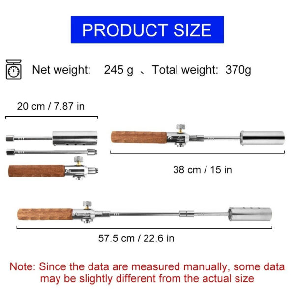 3160870fd782a182 Widesea Camping Long Flame Igniter Outdoor Portable Wooden Handle Burner Picnic BBQ Gas Tank Spray Gun Removable Stove Toolkit