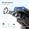 3160a2b7bb62d34a New MINI E99Pro Drone 4K Professinal With Wide Angle Dual HD Camera Foldable RC Helicopter 5G WIFI FPV Height Hold Apron Sell