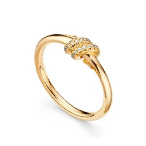 Womens Designer Rope Twisted Diamondless Set with Diamond Popular Fashion Classic Versatile Single Double Ring Multi Size