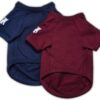 317a41ac4d59c855 Koneseve Dog Shirts Soft Cotton Dog Clothes Stretchy T-Shirt for Small Medium Large Dogs Cat Shirt Breathable Puppy Outfit Kitten Apparel Pet Pullover Tee Blank Basic Sweatshirt 2-Pack Blue & Red 5XL