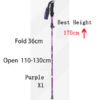 31812b5e37a8ce6f 5-Section Outdoor Fold Trekking Pole Camping Portable Walking Hiking Stick For Nordic Elderly Telescopic Club Easy Put Into Bag