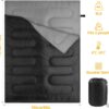 Double Sleeping Bag, 3 Season Waterproof Warm Rectangular Sleeping Bag for Adults, 2 Person Sleeping Bags with Compression Sack for Camping, Hiking, Backpacking, Outdoor Traveling