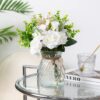 318bbe6fca72acd5 CEWOR Faux Flowers in Vase, 1 Pack, Artificial Rose Faux Flowers in Vase for Centerpiece Table Decorations and Home Office Decor