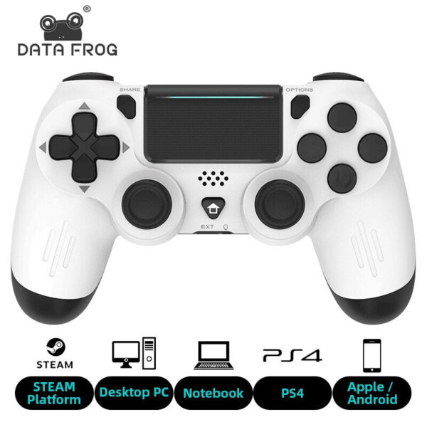 DATA FROG Bluetooth-Compatible Game Controller for PS4/Slim/Pro Wireless Gamepad PC Dual Vibration Joystick For IOS/Android