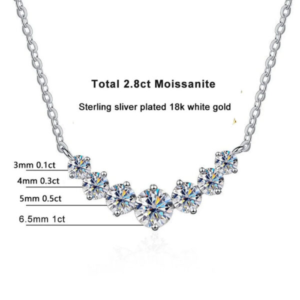 31a6bae70687a440 Moissanite Necklace For Woman Wedding Fine Jewely With Certificates 925 Sterling Sliver Plated 18k White Gold Necklace