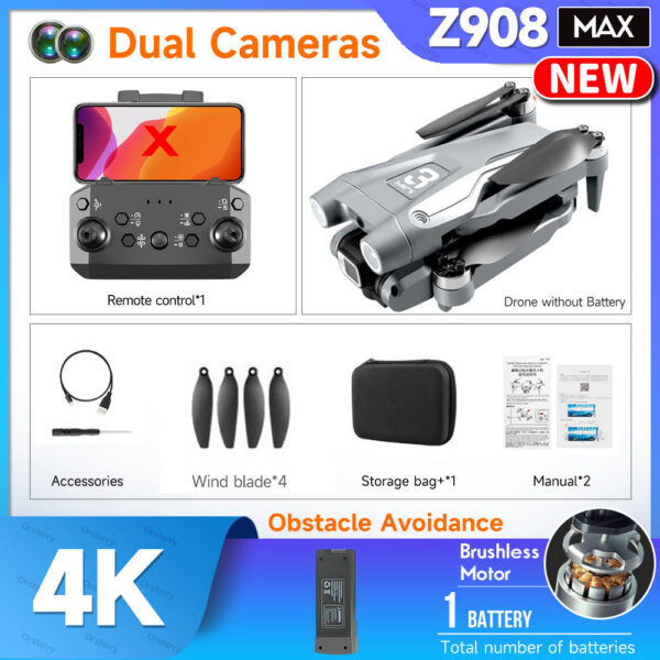 31bf490d547a313f Z908 Pro Drone Professional 4K HD Camera Mini4 Dron Optical Flow Localization Three sided Obstacle Avoidance Quadcopter Toy Gift