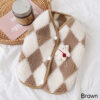 Fashion Plaid Fleece Puppy Coat Jack Dog Clothes Bear Vest Dogs Clothing Pet Outfits Cute Winter Yorkies Costume