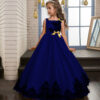 Exclusive New Baby Girl Sleeveless Flower Girl`s White Wedding Dress Children Clothing