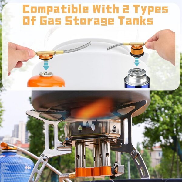 31fb4e470a8b617b Camping Gas Stove 6600W, Portable Outdoor Camping Furnace, Folding Wild Camp Gas Burner, Backpacking Stove Suitable for Hiking, Camping, Trekking and Picnic