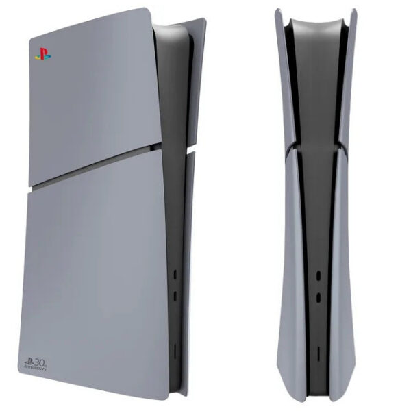 Limited Edition Grey Custom Replacement Faceplates with Skin &30th Anniversary Sticker ABS Cover Shell For PS5 Slim Console