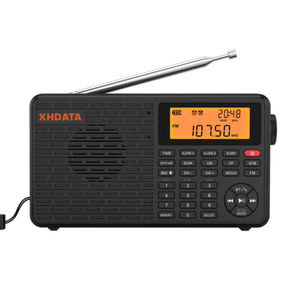XHDATA D-109 Stereo Digital Portable AM SW MW FM Bluetooth Compatible Multifunctional Radio Support TF Card Player