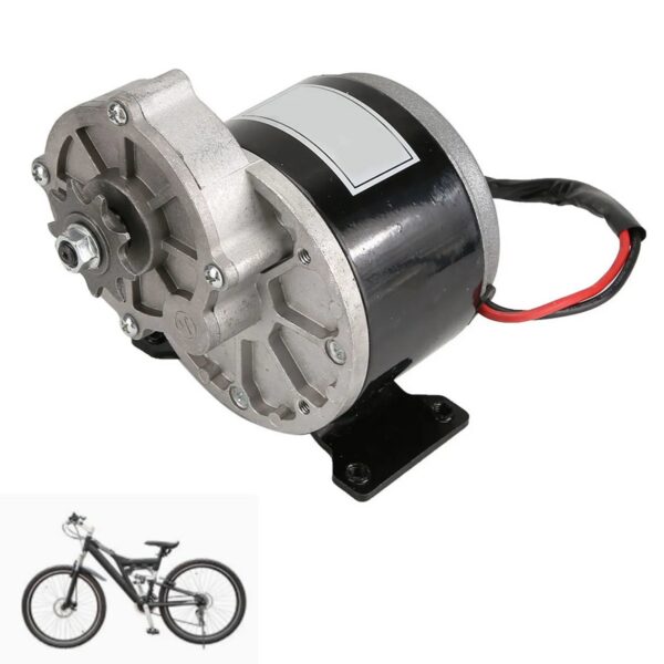 12V 250W Gear Reduction Electric Motor with 9 Tooth Sprocket Brushed DC Motors Reductor for E‑bike Scooter