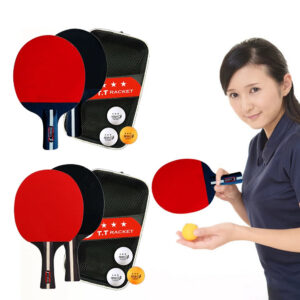 3237a4abadeaeaec Table Tennis Racket 2 Rackets & 3 Balls Table Tennis Paddles Professional Ping Pong Paddle with Bag for Beginners Training Game