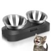 3237db8026e1e58a Stainless Steel Cat Food Bowl, 15-Angle, Ergonomic Design Reduces Vomiting