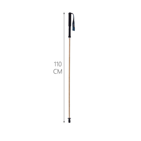 Bamboo Trekking Poles Carbon Fiber Hiking Portable 5-Section Foldable Outdoor Walking Sticks Walk Cane Climbing Equipment