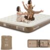 324dd79438e4d236 Naturehike Compact King Size Air Mattress with Electric Built-in Pump, 79 * 71in Extra Wide Inflatable Mattress for Home, Camping, Guests, Travel, Morning View Series