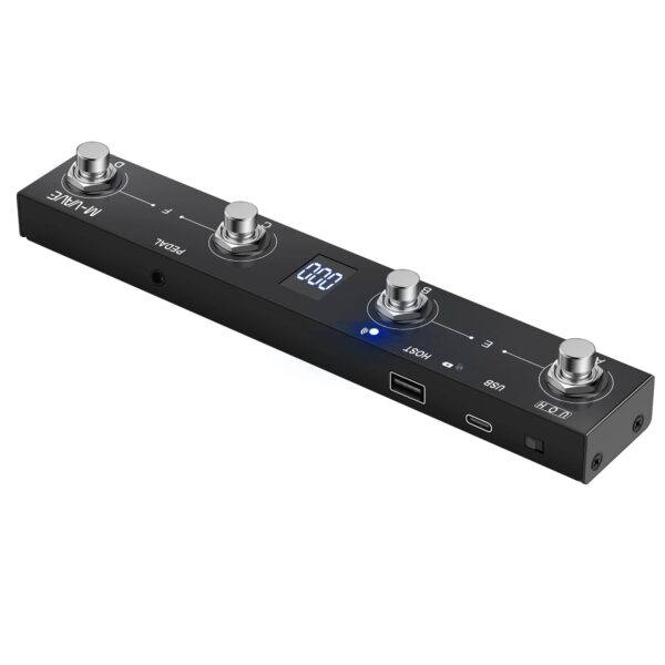 3262ec17246e8083 M-vave Chocolate Plus Programmable MIDI Controller 4 Buttons Footswitch Supports USB MIDI and Host Function