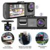 326b3fcd9a6efdcb 3 Channel Car DVR HD 1080P 3-Lens Inside Vehicle Dash CamThree Way Camera DVRs Recorder Video Registrator Dashcam Camcorder