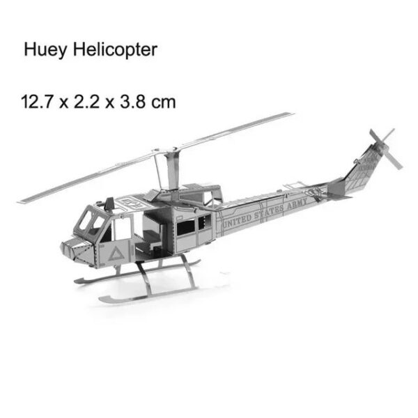 3D Metal Military J-20 J-10B SU-34 KA-50 Fighter UFO RAH-66 Helicopter DIY Handmade Assemble Model Jigsaw Puzzles