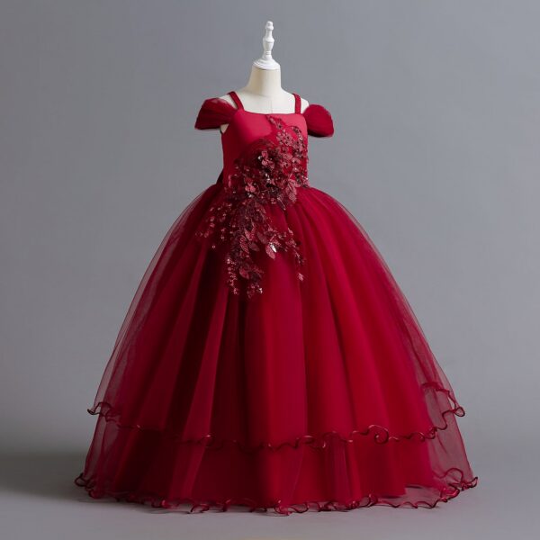 3271e9bf1f1742f9 Teen Girl Bridesmaid Dresses for Wedding 12 to 14 Yrs Formal Evening Prom Long Gown Flower Elegant Birthday Party Princess Dress