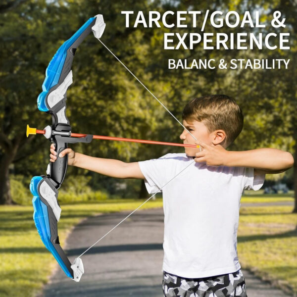 328bdb7ae564ebe7 Bow and Arrow Set, LED Light Up Archery Toys Set for Kids Ages 4-8 8-12, with 10 Suction Cup Arrows, Target & Quiver, Boys