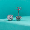 AnuJewel 5mm 1cttw D Color Moissanite Diamond 925 Sterling Silver Stud Earrings For Woman Fine Jewelry Wholesale