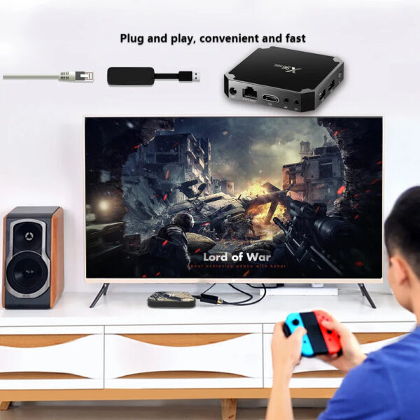 32ae9d3837b30375 X96 Mini Smart TV BOX Android 9.0 1GB 8GB Allwinner H313 Quad Core Support 4K 3D 30tps WiFi 2.4GHz H.265 VP9 x96mini Set top box