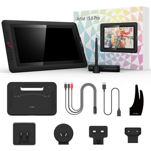 XPPen Artist 15.6 Pro Tablet Graphic Monitor Digital Animation Drawing Board with 60 Degrees of Tilt Function Art Design