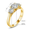 32bc63170e8ae4ed Yellow Gold Moissanite Rings for Women Total Is 2ct D Color VVS1Eternity Engagement Jewelry With Certificate Original Trend Gift
