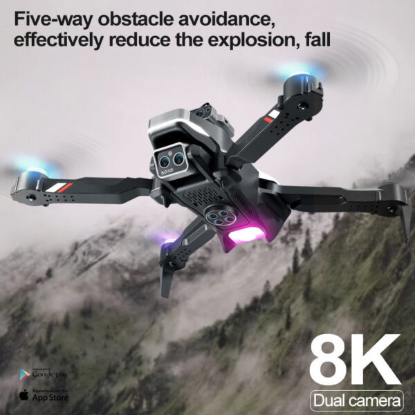 32ca4087664dc4ad New M2 Mini 4K Drone Professional 8K Dual HD Camera 540° Obstacle Avoidance Optical flow Dron RC Quadcopter Gifts Toys