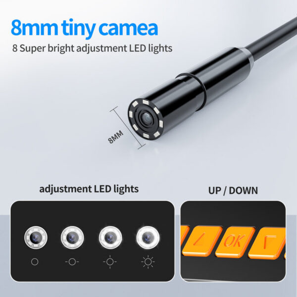 Industrial Endoscope 1080P 4.3 "Single Dual Lens HD1080P Car Inspection Borescope IP68 Waterproof Sewer Camera With LED
