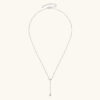 IOGOU Moissanite Y-Shape Necklaces for Women Marquise 3x6mm & 3mm Round Cut Diamond Pendant Sier Accessories Jewelry
