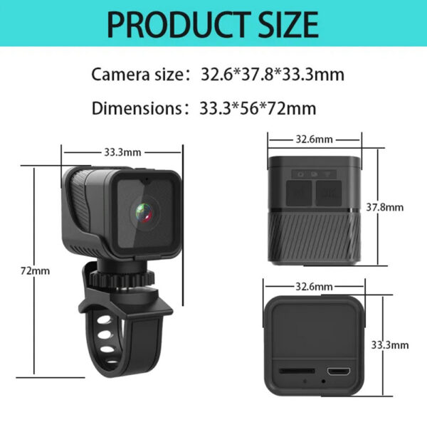32cd5aa2426abd8b 1080p High-Definition Portable Sports Mini Camera With Hotspot WiFi Waterproof Camera, Motorcycle And Bicycle Driving Recorder