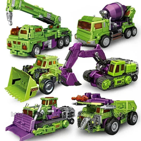 32ce4f806c6cac0f 6 IN 1 NBK 42CM Devastator Toy Transformation KO Robot Car combination Action Figure excavator Blender Model Kid NO BOX