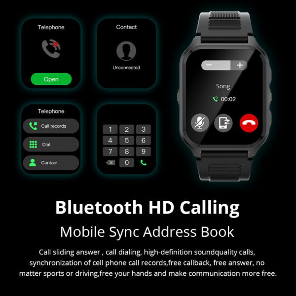 32d0d917da5a2fd6 COLMI P73 1.9" Outdoor Military Smart Men Bluetooth Call Smartwatch For Xiaomi Android IOS, IP68 Waterproof Fiess Watch