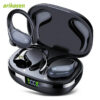 Wireless Earbuds Sport Bluetooth 5.3 Headphones with Noise Cancelg Mic 75H HiFi Stereo Over Ear Bud LED Display USB-C IPX6