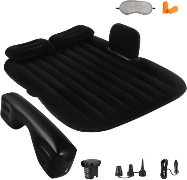 32ef096c8acbdfee Car Air Mattress Portable Car Bed Back Seat Camping Bed Inflatable Dog Bed for Car Universal SUV Camping Mattress with Car Air Pump 2 Pillows (Black)