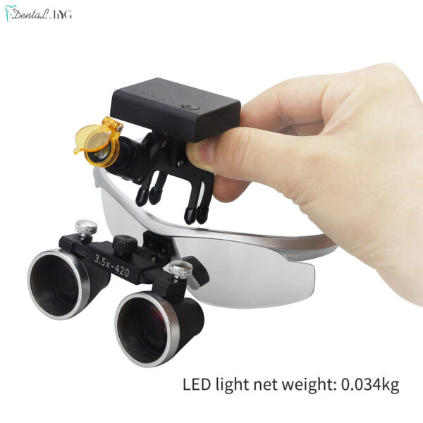 32f78777dfa7a514 Dental Loupes Dental Magnifier Dental Lab Medical Loupes Magnification Binocular 2.5/3.5x Headlight Wireless 5W Headlamp