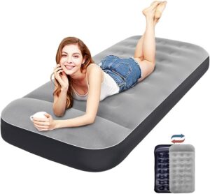 SAYGOGO Camping Air Mattress Travel Bed Sleeping Pad - Leak Proof Inflatable Mattress with Thickened Surface Built-in Pillow Air Bed for Home Camping SUV Truck RV Tent(Updated)