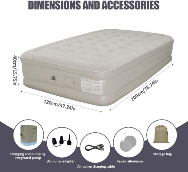 330438086212b6c7 Queen Size Inflatable Mattress | Inflatable Camp Mattress Pad,Queen Size Mattress, Comfort High Blow up Airbed for Home Travel, Picnic, Camping