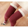 5 Colors Thigh Girls Lace Winter Warm Socks Women Sexy Stocking Medias Pantyhose Stockings Knee High