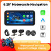 33175e6e419494fe Portable 6.25 inch IP67 Waterproof Motorcycle GPS Navigation Wireless Carplay Android Auto DVR Drive Recorder Moto Monitor WIFI
