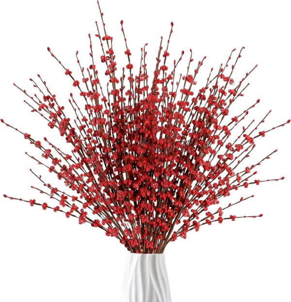 33199533688f6238 Sggvecsy 10 Pcs 29.5’’ Long Artificial Jasmine Flowers Tall Fake Flower Bouquet Faux Jasmine Plants Dry Branches for Wedding Home Party Office Hotel Restaurant Kitchen Decoration(Blue)