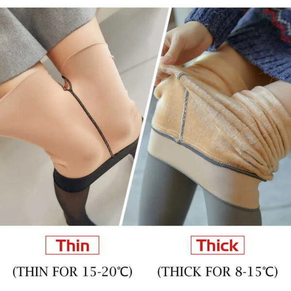 332b81554416c48a Socks Hosiery Winter Women's Sock Pants Thermal Translucent Pantyhose Warm Panty Skin Effect Fleece Lined Tights Thick Polar Fake Stockings
