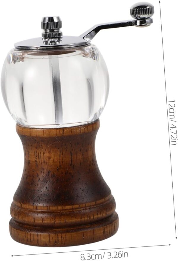 HANABASS Pfefferschleifer Kaffee Handmühle kleine Mühle Mini-Salzmühle Manuelle Gewürzmühle Kaffeebohnenmühle manuelle Kaffeemühle Handkornmühle Manuelle Pfeffermühle Mühle für Gewürze Holz
