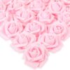 333cf9019686a537 IPOPU Artificial Flowers, 25pcs Foam Glitter Roses Glitter Foam Rose Foam Rose with Stem for DIY Wedding Bridal Bouquet Home Party Decoration(Coffee)