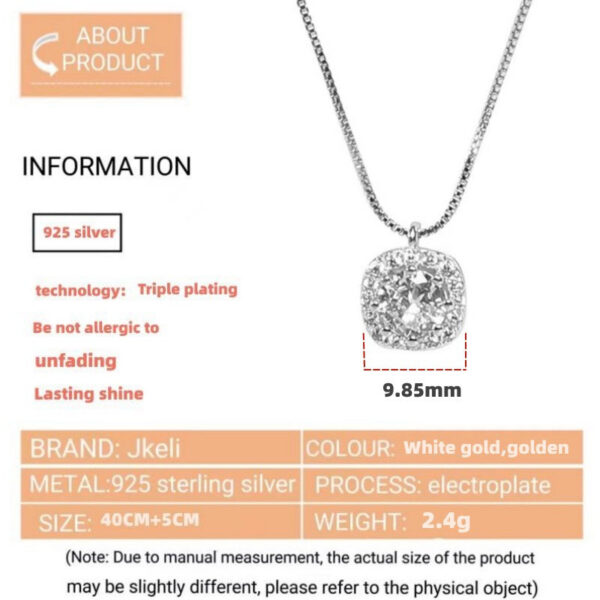 Jkeli NEW 100% Sterling Sier Winter Collection Sparkling Love Necklace Fit DIY Women Fashion Original Jewelry Gift